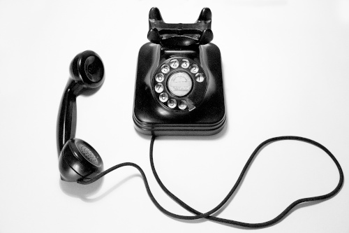 A retro telephone